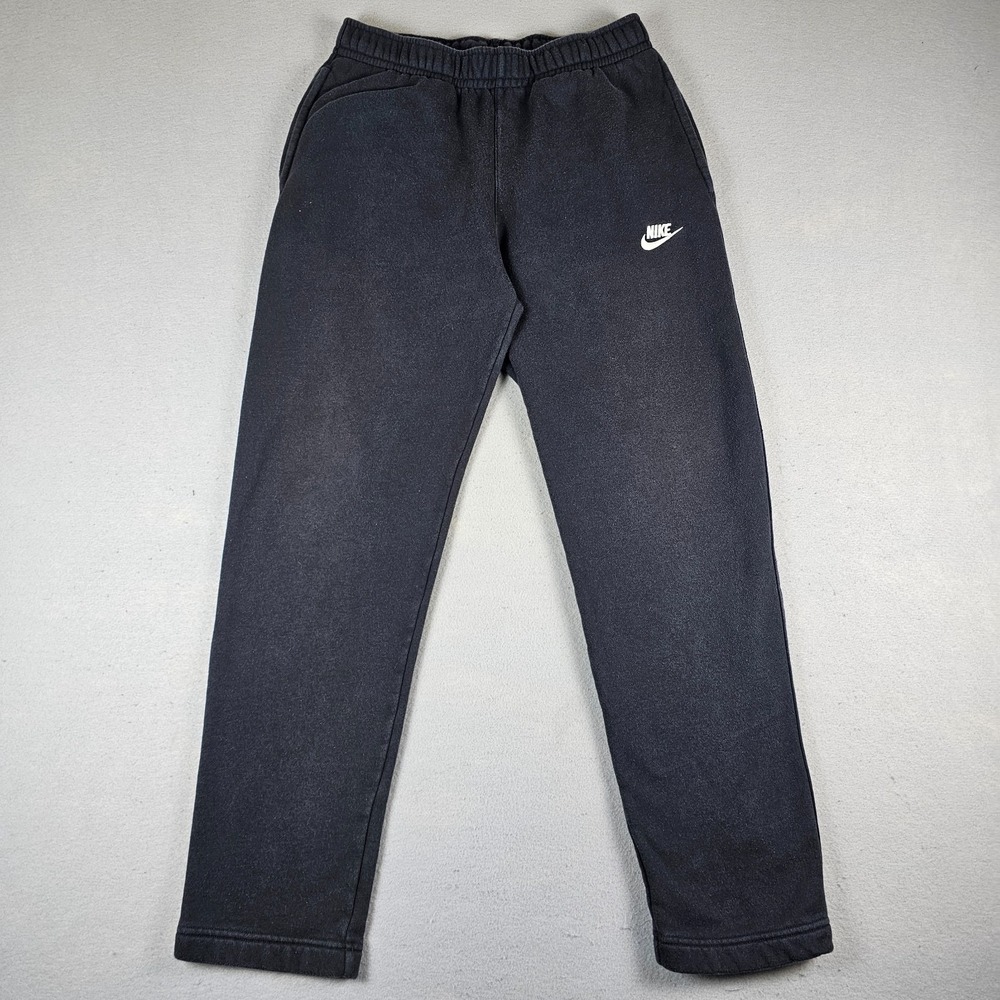 Nike Sportswear Club Fleece Pants Mens Small Black Sweatpants Drawstring Pockets